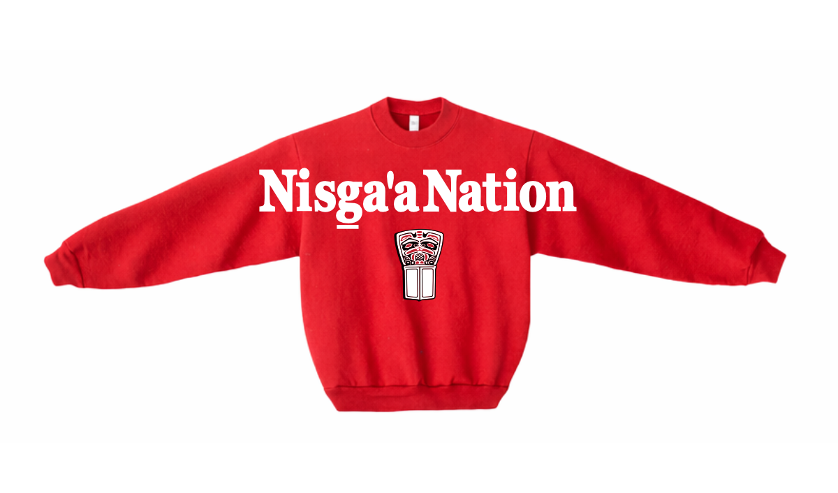 90's Nisga'a Nation Crewneck Red