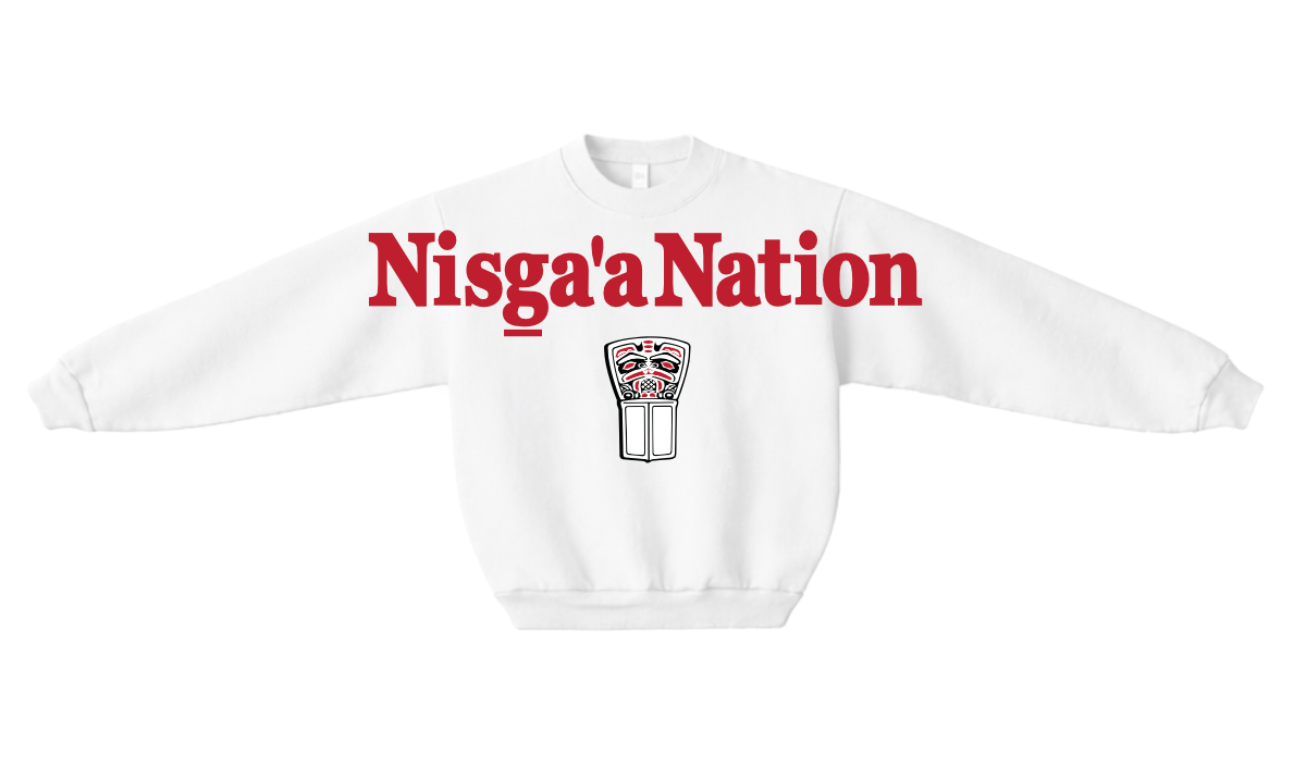 90's Nisga'a Nation Crewneck White